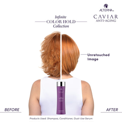 Alterna Caviar Infinite Color Hold Conditioner before and after