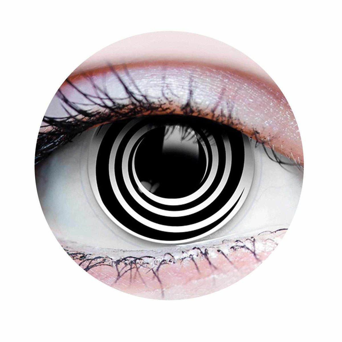 Primal Hypnotized - Black & White Halloween costume contact lenses