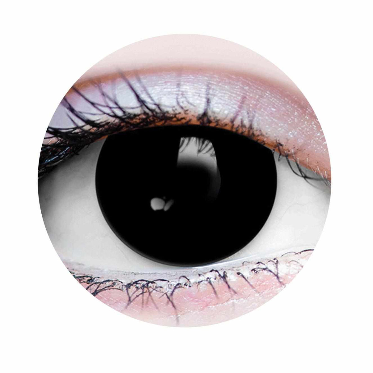 Primal Possessed - Black Halloween costume contact lenses