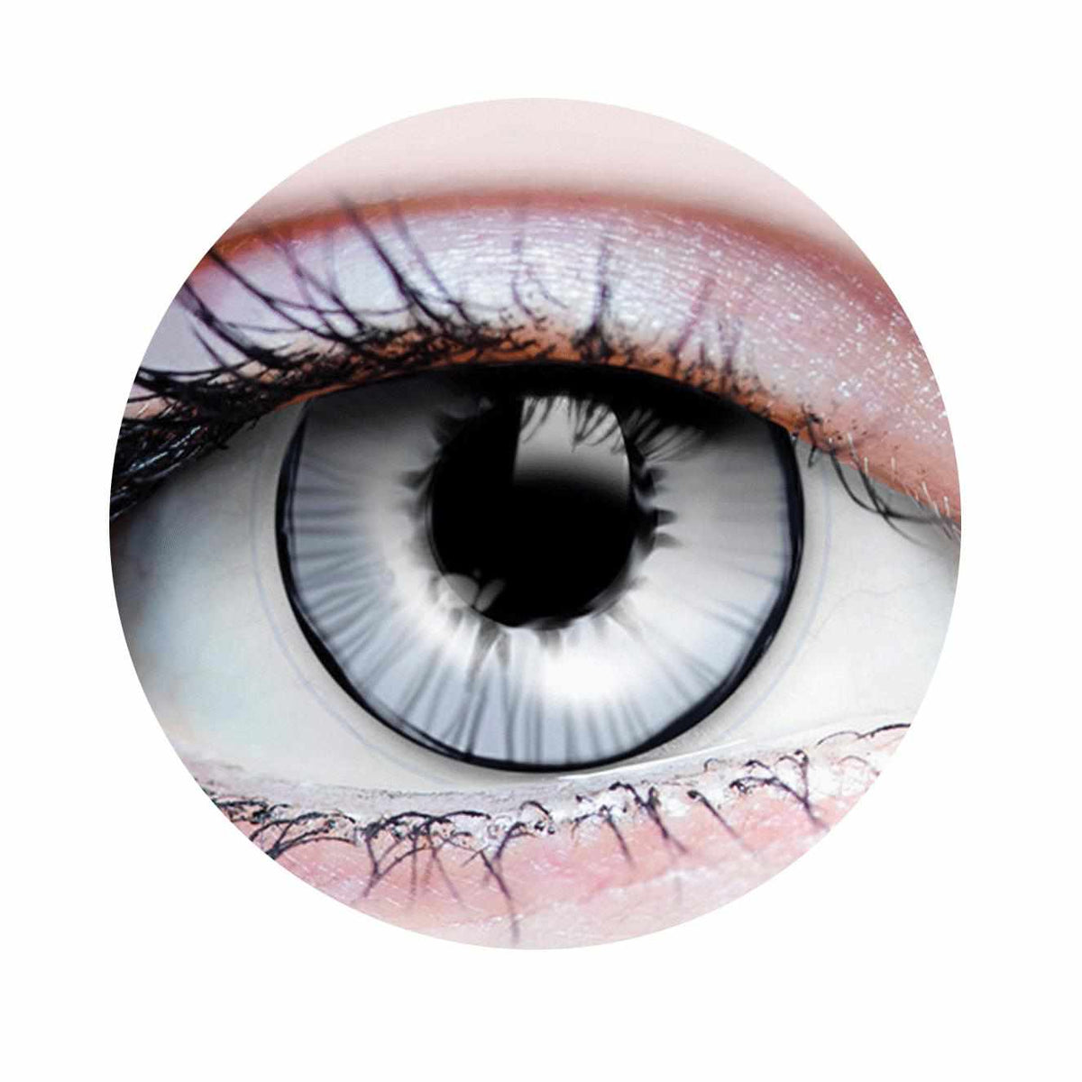 Primal Ghost - Grey Halloween costume contact lenses