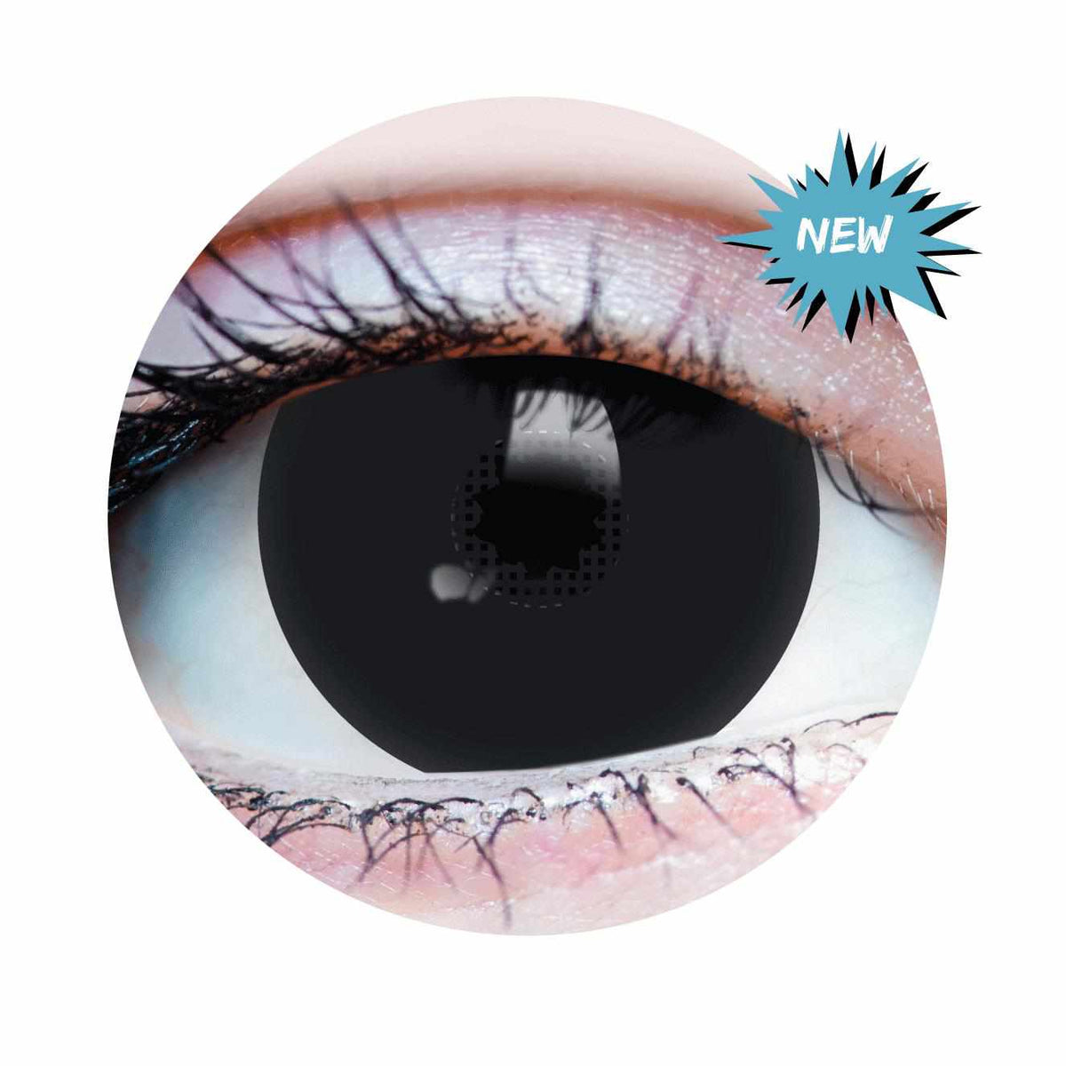 Primal Black Mini Sclera - Black Halloween costume contact lenses