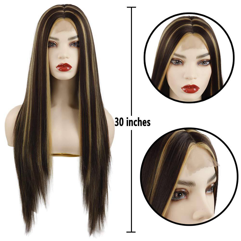 Fashion Wig with lace  Straight, Heat Resistant Long Hair - VIP Extensions