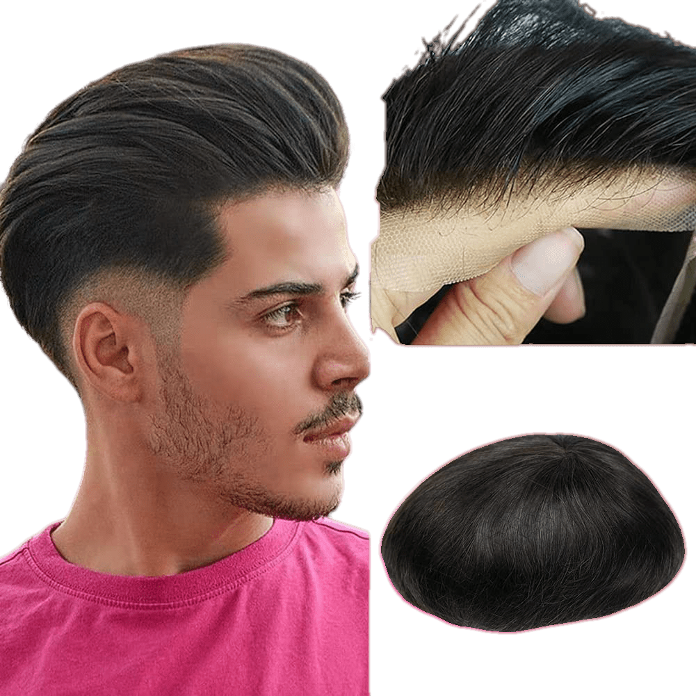 Toupee - 100%Human Hair Full Lace - VIP Extensions