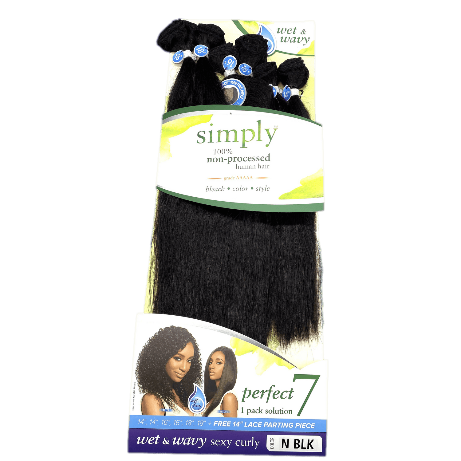 Outre Simply Perfect 7 100% Brazilian Unprocessed Human Hair Bundle(14''16''18'') - VIP Extensions