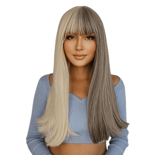 Fashion wigs straight with bangs - VIP Extensions