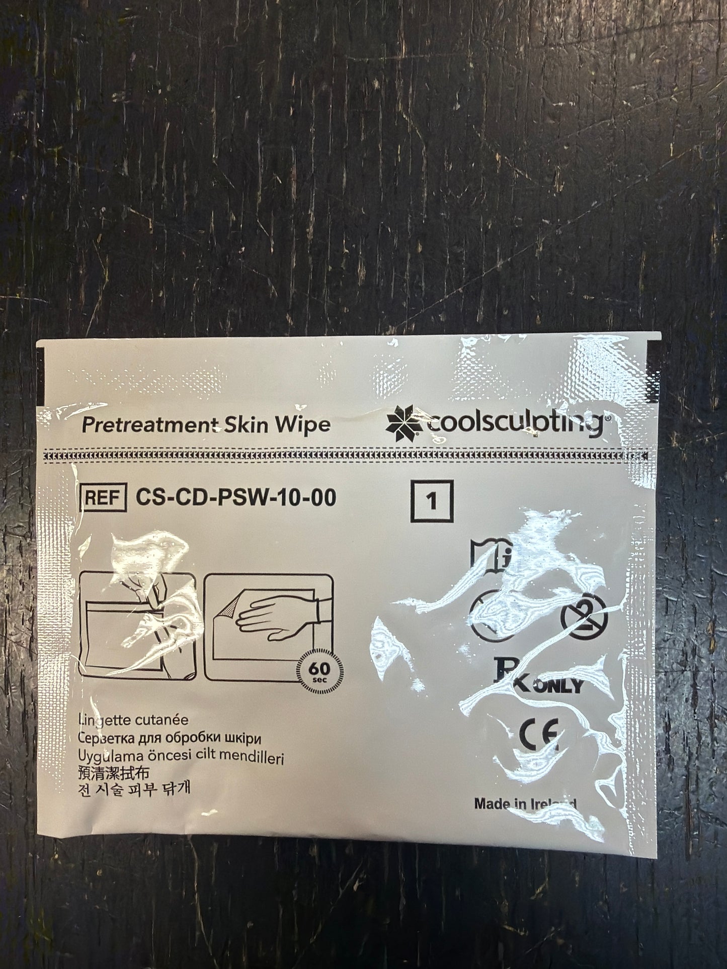 CoolSculpting Pretreatment Skin Wipe CS-CD-PSW-10-00 | OEM Medical Skin Prep Wipe | Sealed Single Packet