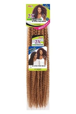 Janet Collection Synthetic Kanekalon Braids Noir Afro Twist Braid (Marley Braid) - VIP Extensions
