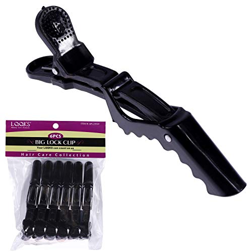 LQQKS Big Lock Clip, 4 piece pack - sectioning hair clips for styling and braiding