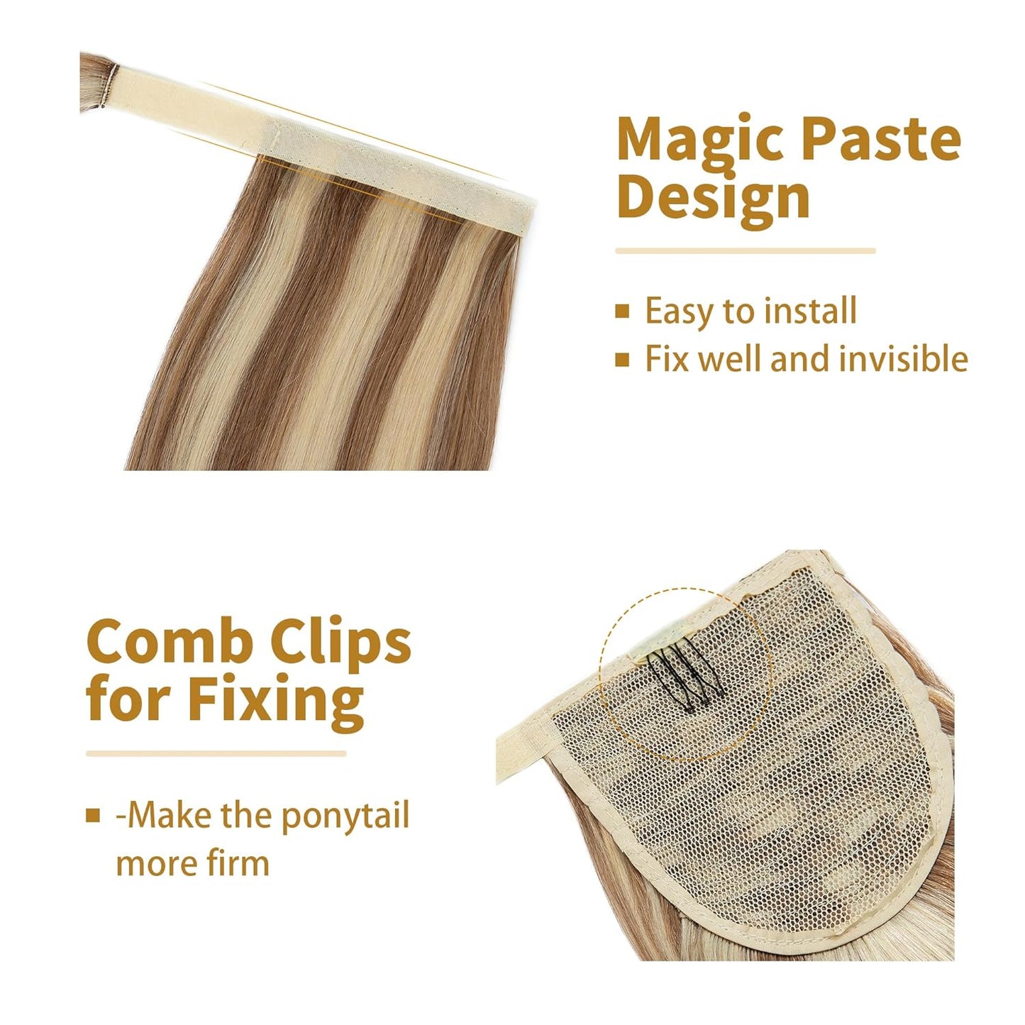 VIP PONYTAIL / Silky 18" 100% Human Hair - VIP Extensions