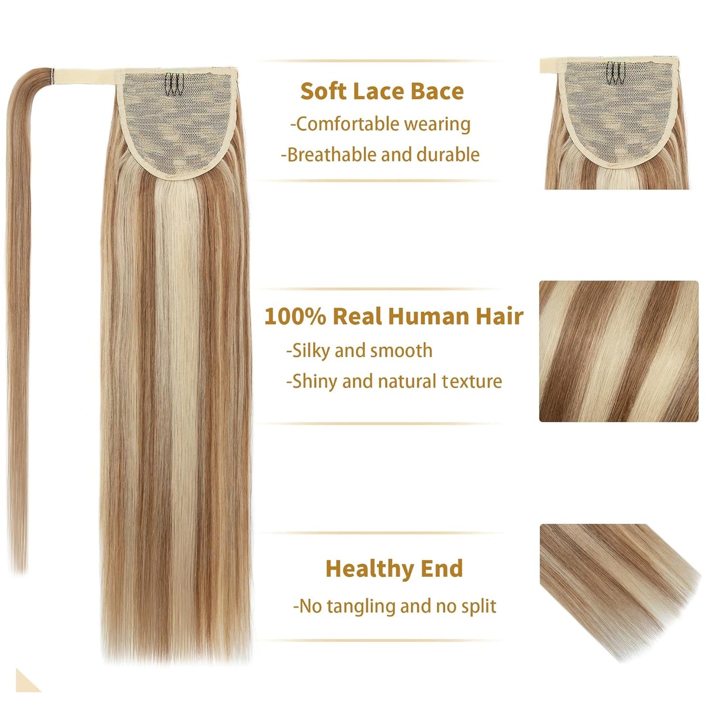 VIP PONYTAIL / Silky 18" 100% Human Hair - VIP Extensions