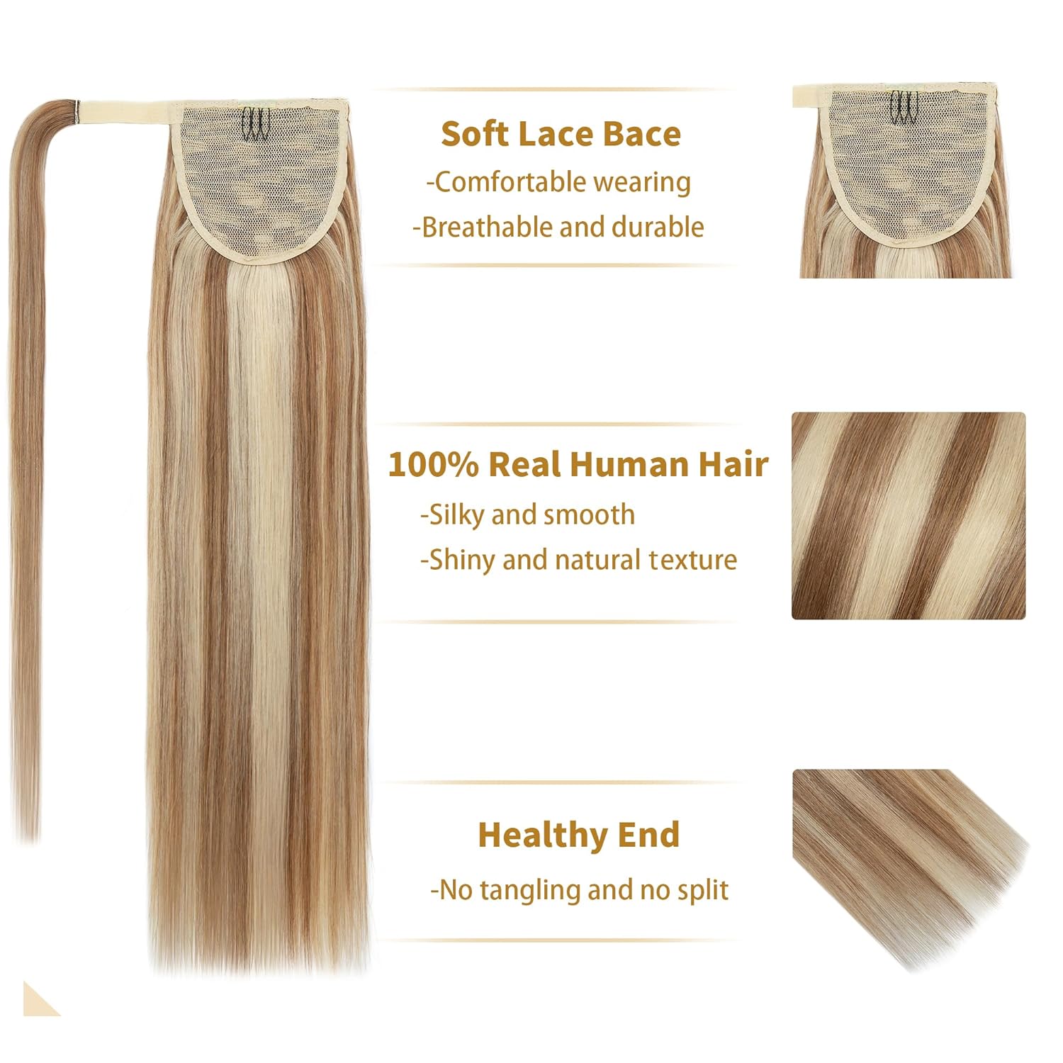 VIP PONYTAIL / Silky 18" 100% Human Hair - VIP Extensions