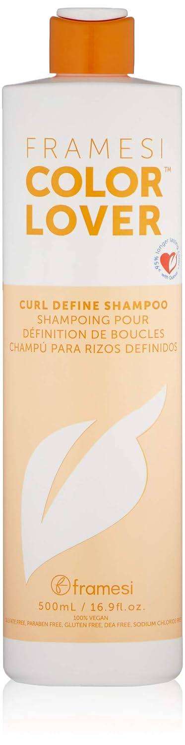 Framesi Color Lover Curl Define Shampoo, Shampoo for Curly Hair with Quinoa and Aloe Vera, Color Treated Hair - VIP Extensions