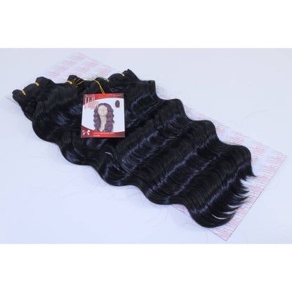 Beverly Hills Collection Egyptian Weave, 4-piece pack (14 in, 14 in, 16 in, 18 in), colour 1 Jet Black