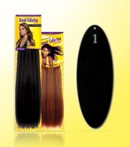 Beauti Collection Human Hair Weave -Yaki Weave 18" #1 Black
