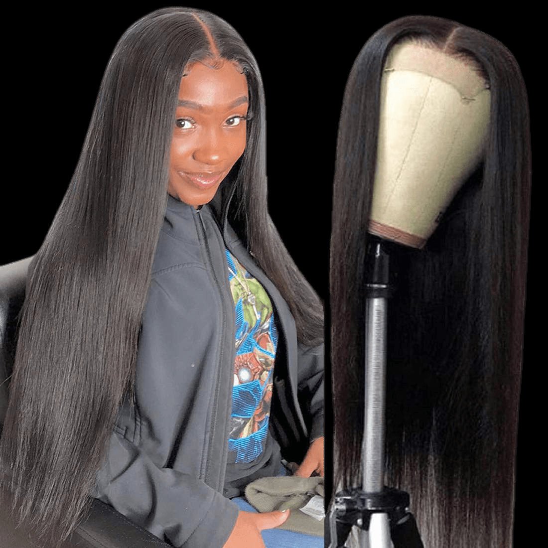 4x4 Lace Closure Wigs Lace Front Wigs Straight Human Hair - VIP Extensions