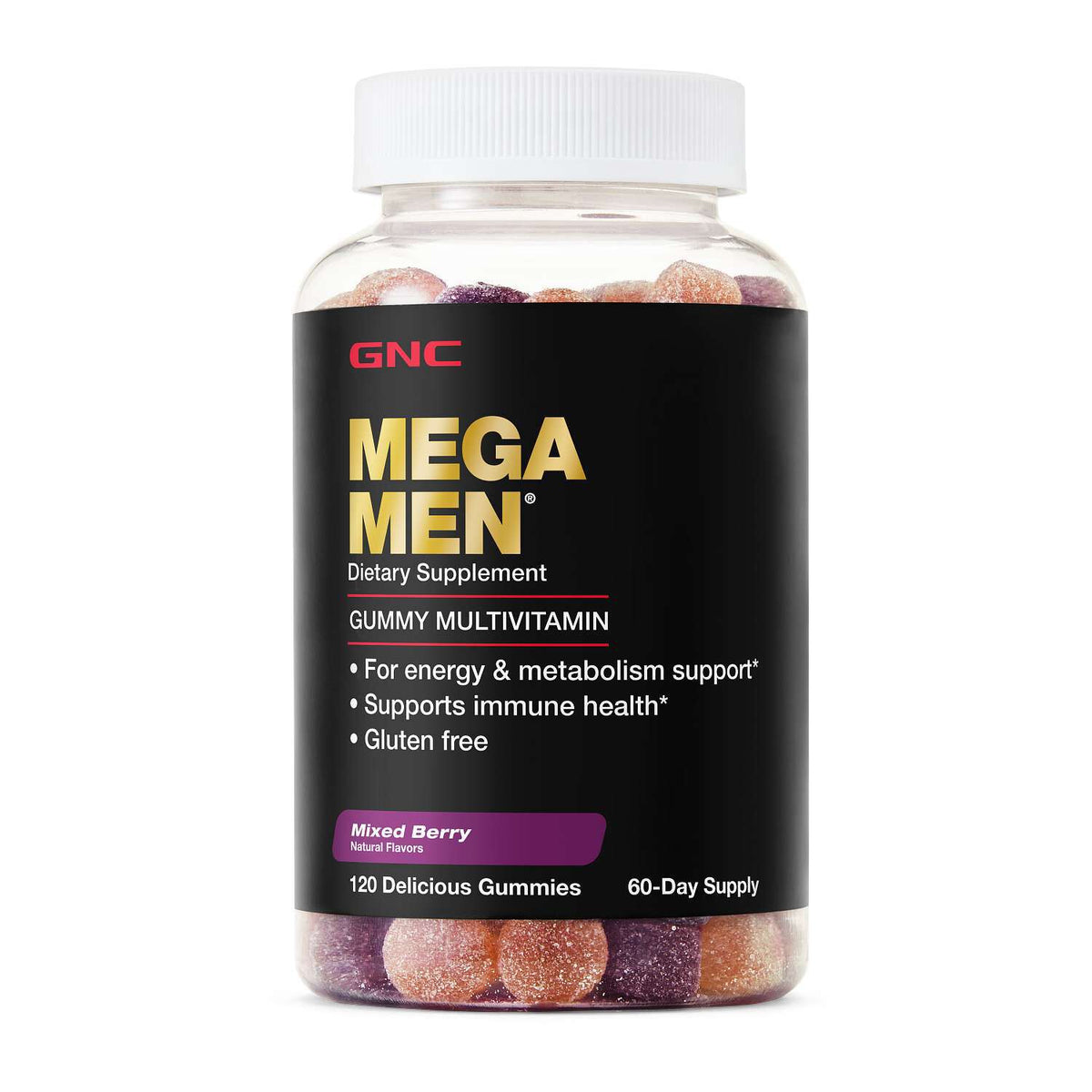 GNC Mega Men Gummy Multivitamin - bottle front