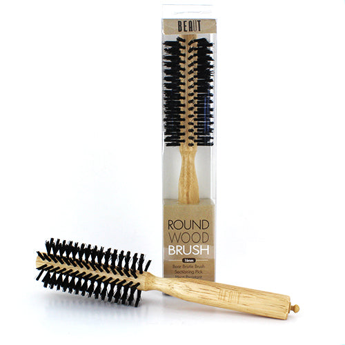 Beaut Round Wood Barrel Hair Brush 16 mm