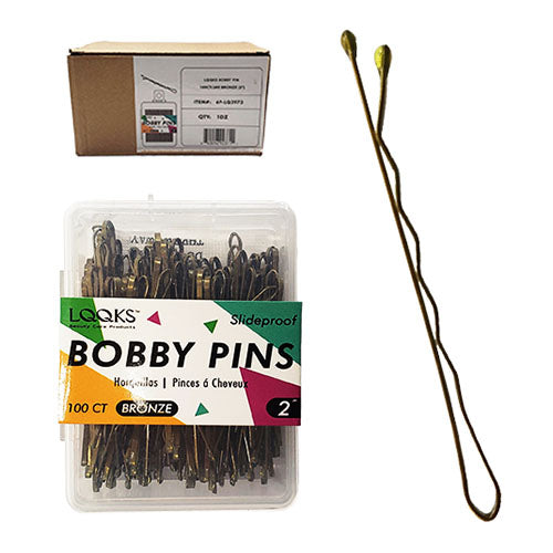 Looks Bronze Hair Pins 100 Count