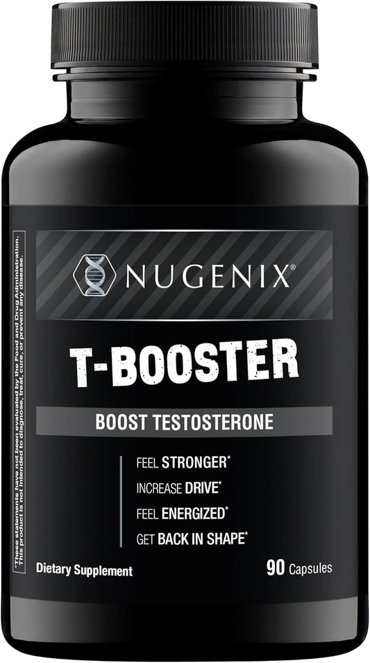Nugenix T-Booster free testosterone booster for men, 90 capsule bottle