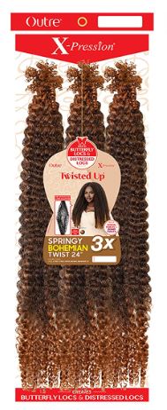 Outre X-Pression Twisted Up 3X SPRINGY BOHEMIAN TWIST 24" 3PK