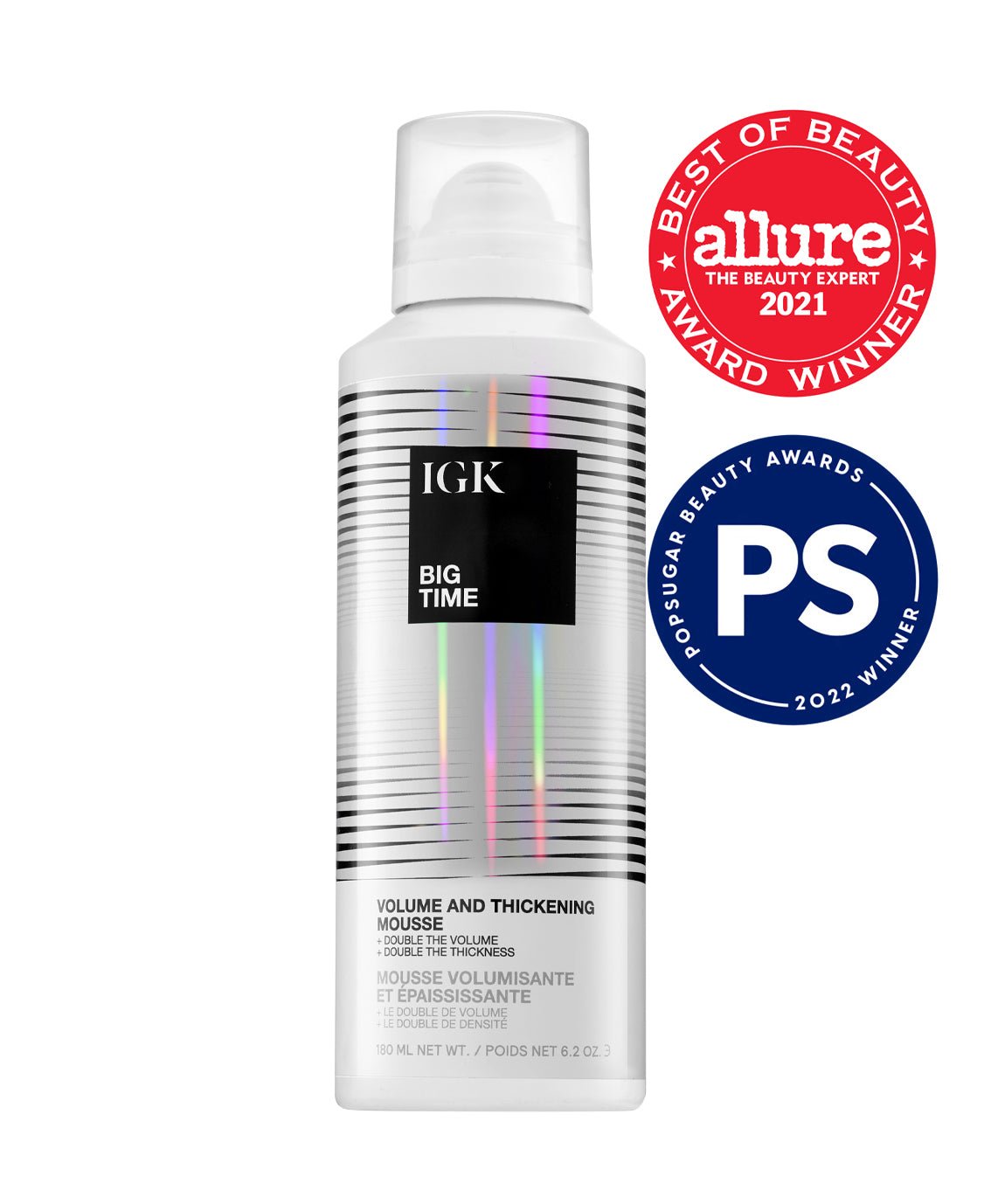 IGK Big Time Volume & Thickening Mousse 6.2 oz