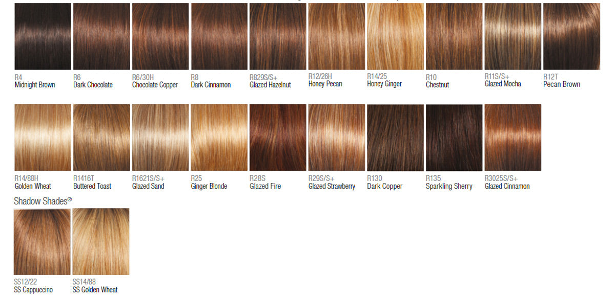 Raquel Welch human hair color chart