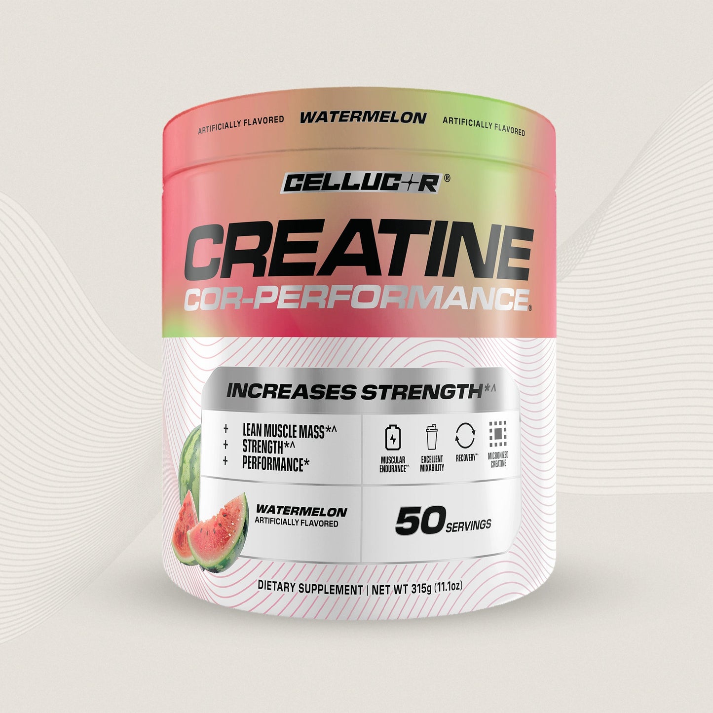 Cellucor COR-Performance Creatine powder, Watermelon flavor, 11.1 oz tub