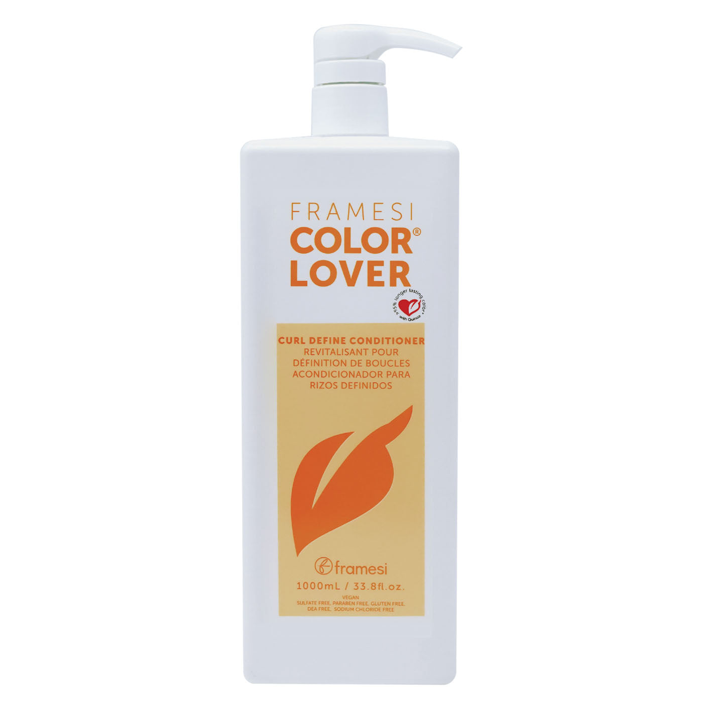 Framesi Color Lover Curl Define Conditioner, Conditioner for Curly Hair with Quinoa, Color Treated Hair