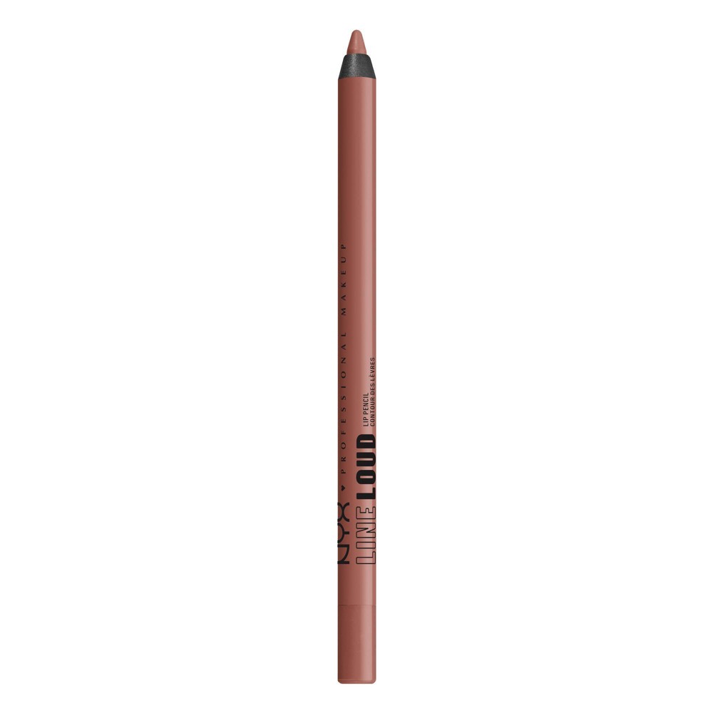 NYX Line Loud Longwear Lip Liner in Ambition Statement, warm peach-brown nude pencil
