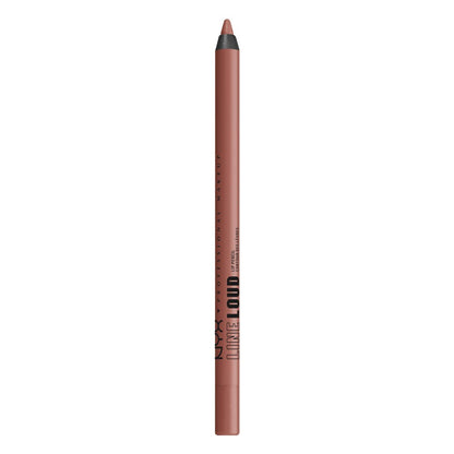 NYX Line Loud Longwear Lip Liner in Ambition Statement, warm peach-brown nude pencil