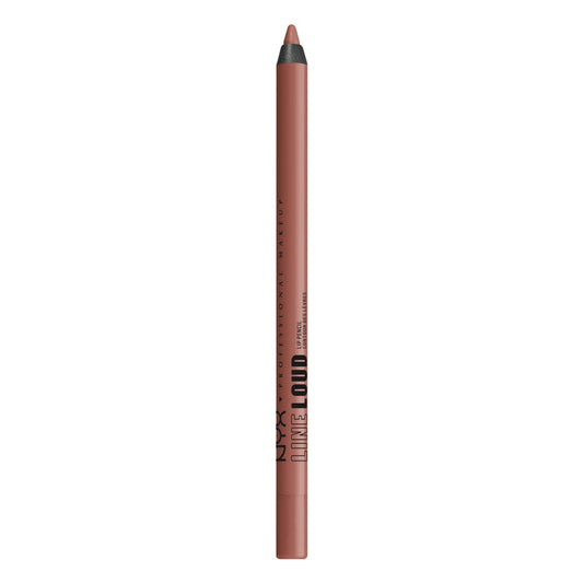 NYX Line Loud Longwear Lip Liner in Ambition Statement, warm peach-brown nude pencil