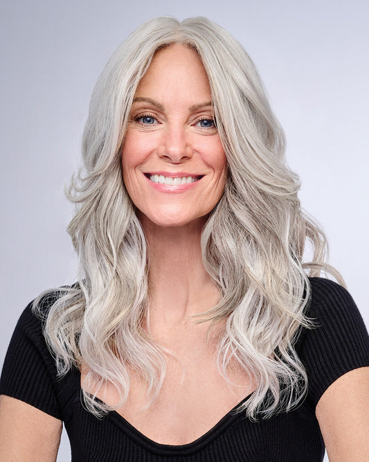 Hairdo 16 inch Au Naturel Waves Topper - model front view