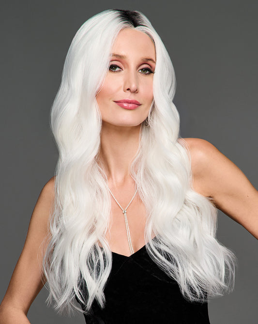 Hairdo Ethereal Ice Wig - icy white rooted fantasy wig, front view