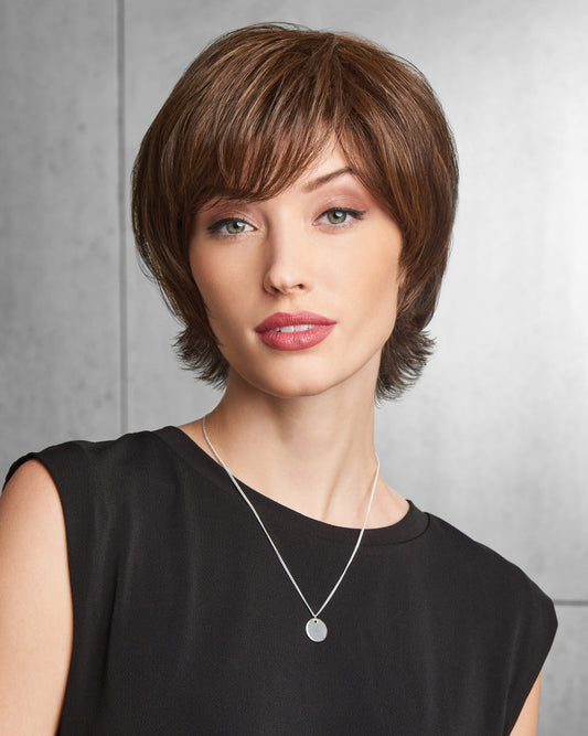Hairdo Top It Off With Fringe hair topper - model front view