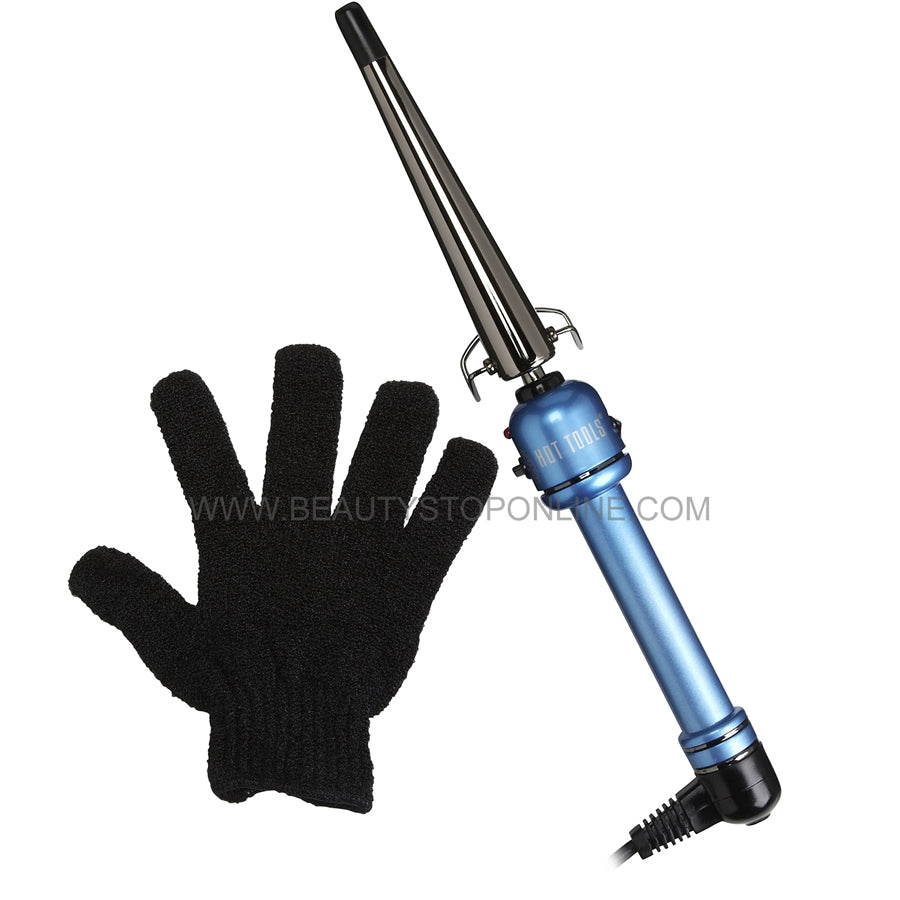 Hot TOOLS Blue Ice Titanium 1 Inch Tapered Cone Curling Iron