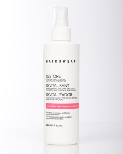 HairUWear RESTORE Leave-In Conditioner & Heat Styling Protector 8 oz