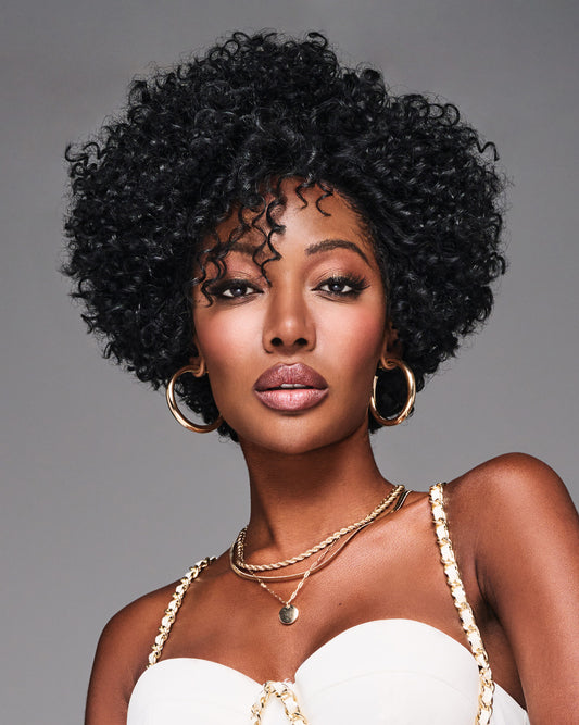 Kim Kimble Aniyah Wig - sassy coiled curls with monofilament part