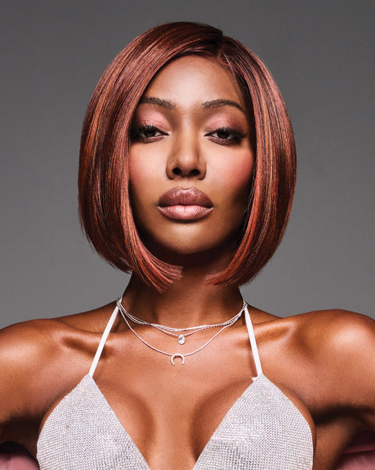 Kim Kimble Hailey Wig - geometric angled bob, front view