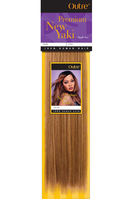 Outre Premium New Yaki 100% Human Hair Weave 12" — Color T1B/33