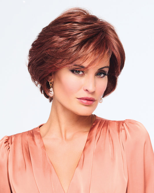 Raquel Welch Captivating Canvas chin-length layered wig by HairUWear - style shot