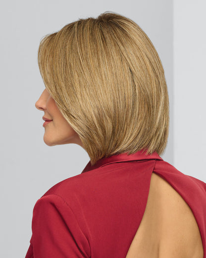 Raquel Welch Straight Up With a Twist Elite wig, back view on model