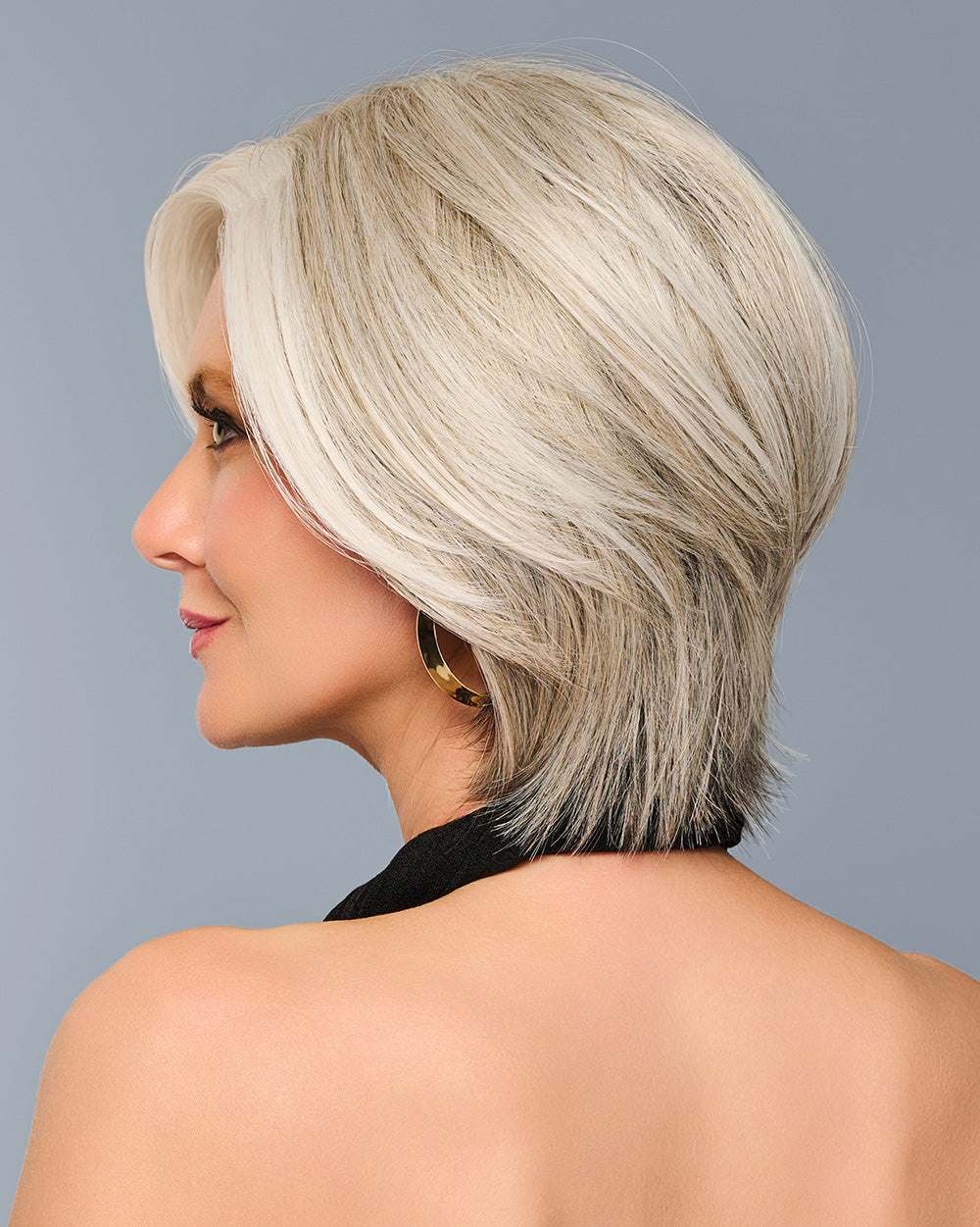 Raquel Welch Tailored Allure wig, back view on model