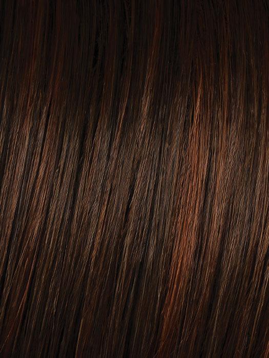 Hairdo 14 inch Fringe Top of Head Hair Topper in R6-30H Chocolate Copper