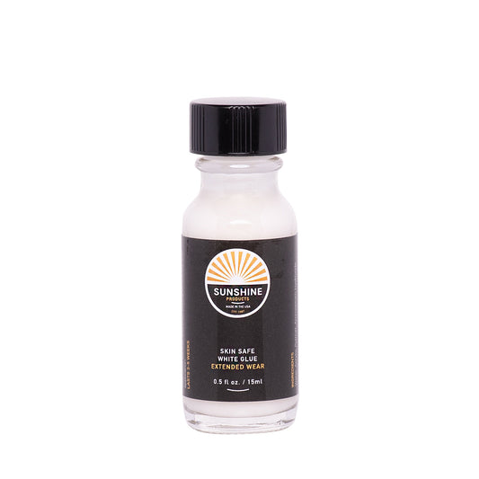 Sunshine Skin Safe White Glue Extended Wear 0.5 oz bottle