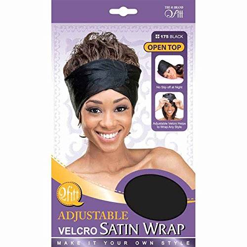 Adjustable Velcro Satin Open Wrap (Black) 175 - VIP Extensions