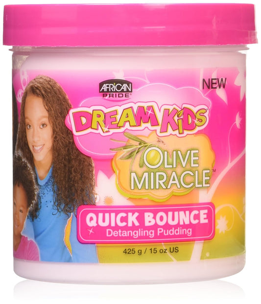 AFRICAN PRIDE Dream Kids Olive Miracle Quick Bounce Detangling Pudding, 15 Oz - VIP Extensions
