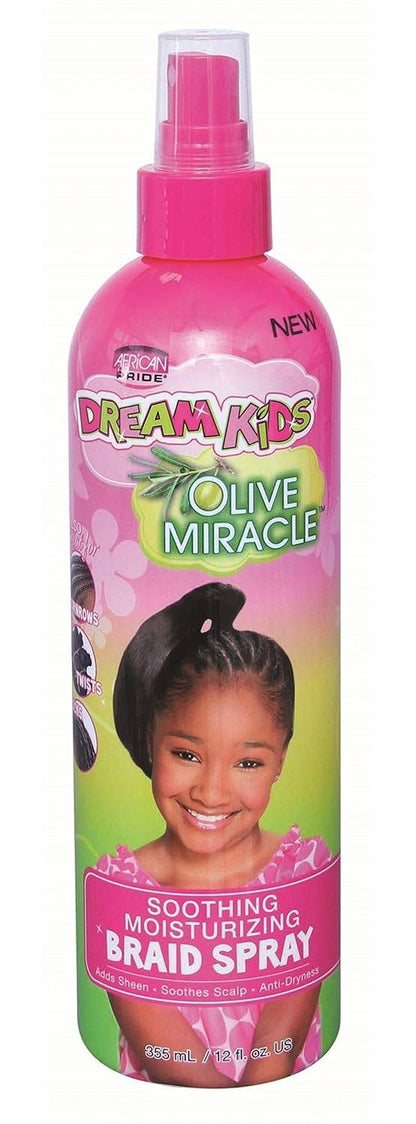 African Pride Dream Kids Olive Miracle Soothing Moisturizing Braid Spray 12 oz - VIP Extensions