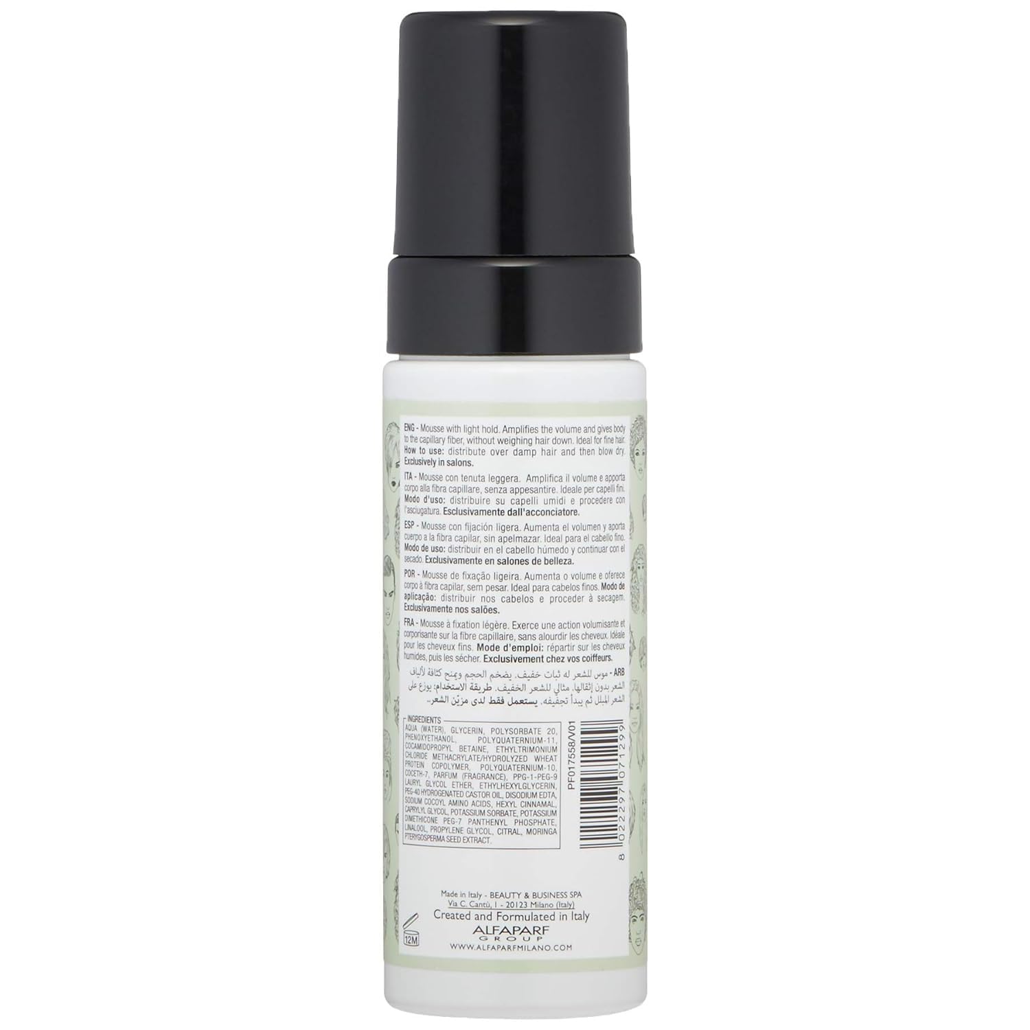 Alfaparf Milano Style Stories Volume Mousse Hair Styling Product - 4.23 Fl Oz - VIP Extensions