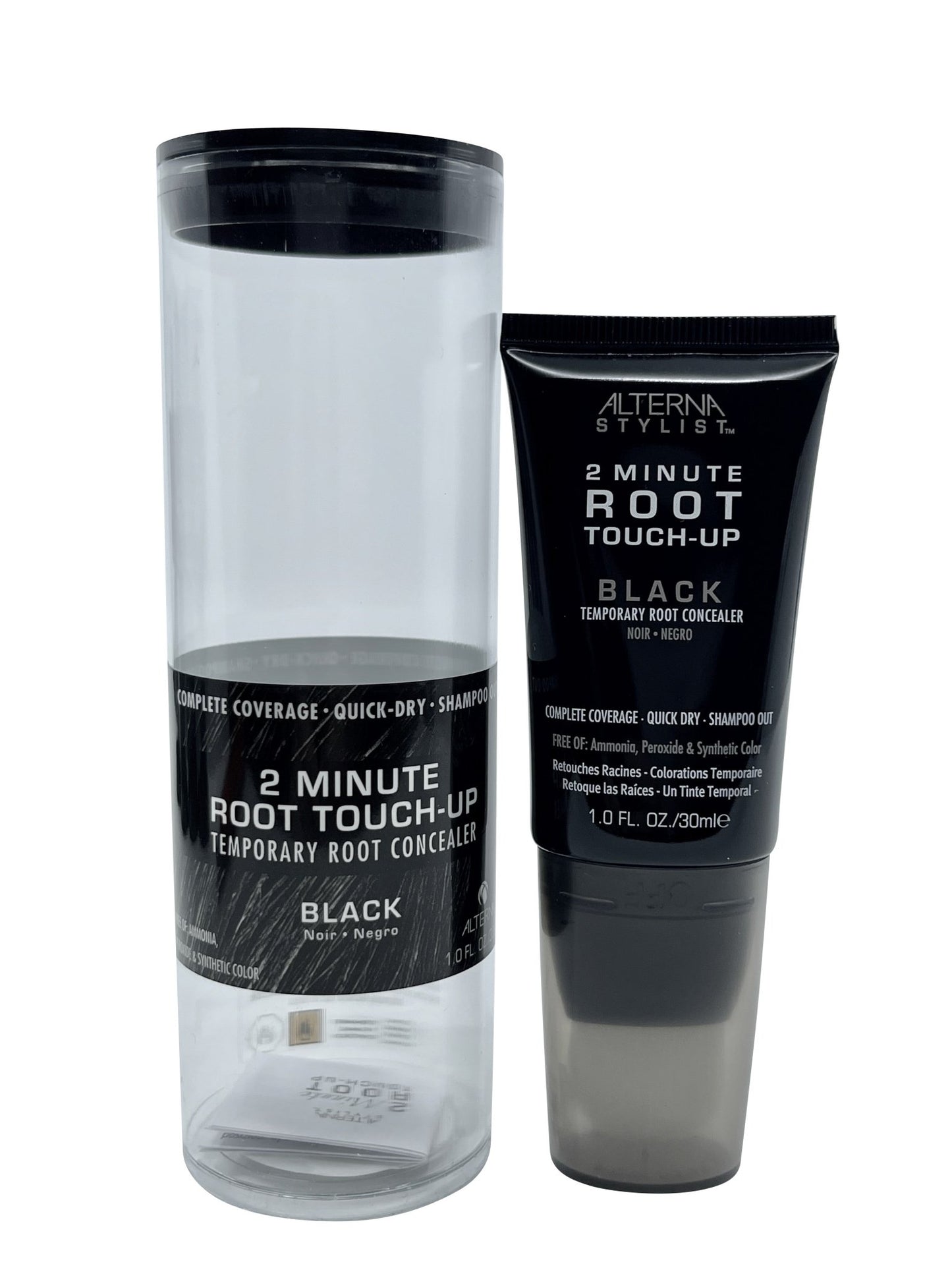 Alterna 2 Minute Root Touch-Up Temporary Root Concealer Black 1 Fl oz - VIP Extensions