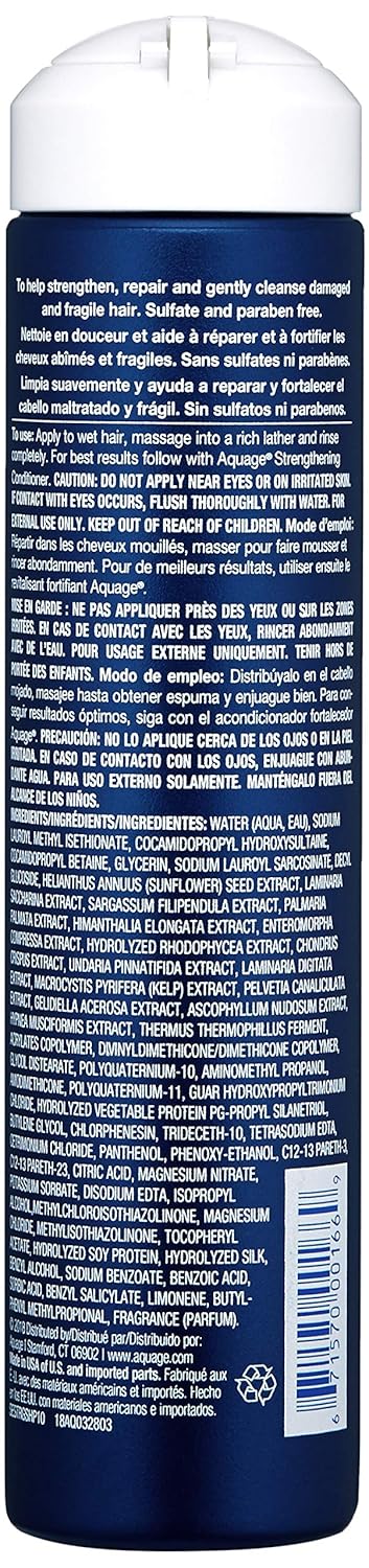 AQUAGE SeaExtend Strengthening Shampoo, For Fine Hair, Keeps Hair Full, Protected and Brings out Natural Texture, 10 fl. oz - VIP Extensions